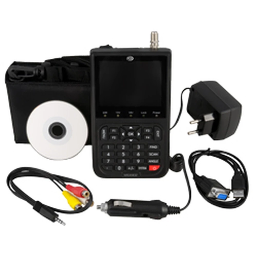 Buscador Satelites Satlink WS6902 con accesorios incluidos como cargador y cable USB