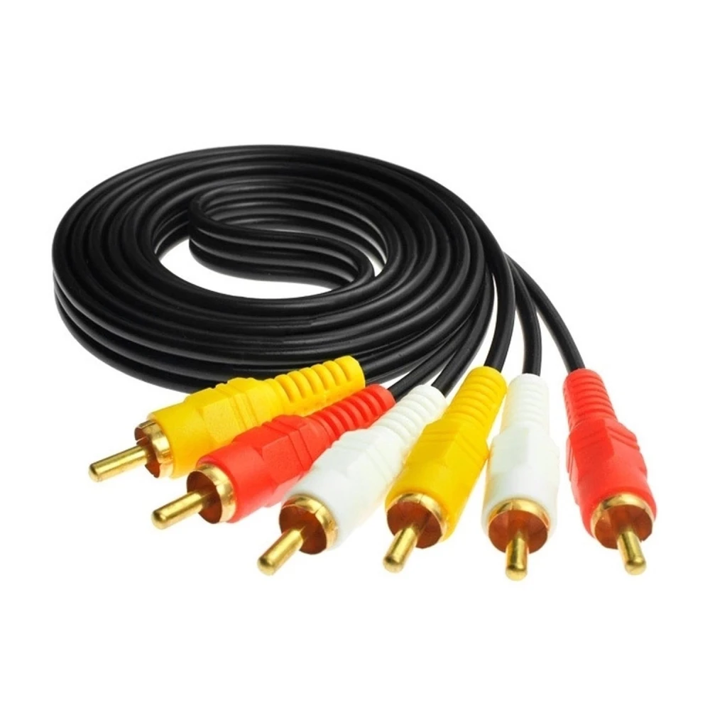 Cavo 3 RCA a 3 RCA Maschio a Maschio per Estensione Audio e Video Composito