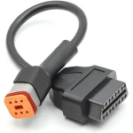Cavo adattatore Harley Davidson OBD1 6 pin a OBDII 16 pin per diagnosi