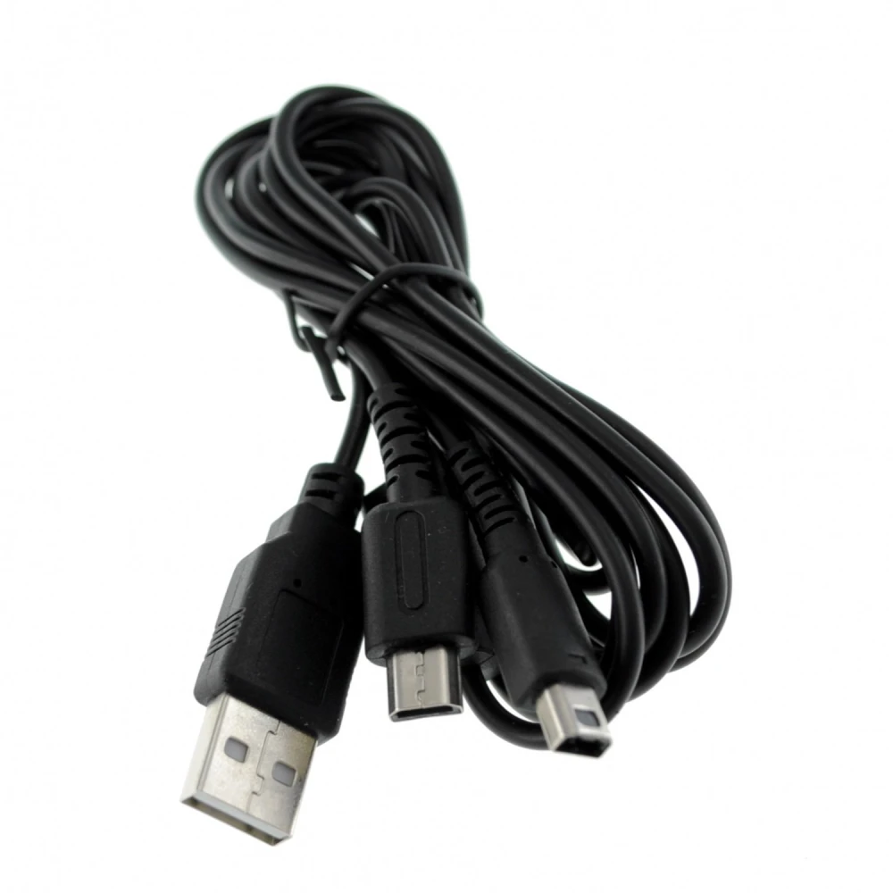 Cavo caricatore USB doppio compatibile con NDSLITE, NDSI, DSI XL e 3DS