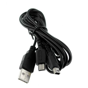 Cavo caricatore USB doppio compatibile con NDSLITE, NDSI, DSI XL e 3DS