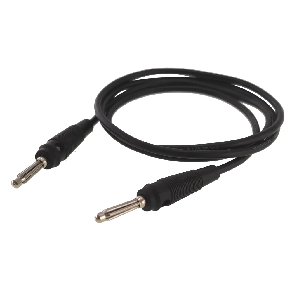 Cavo di prova banana maschio-maschio 4mm 1m nero in silicone 14AWG