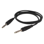 Cavo di prova banana maschio-maschio 4mm 1m nero in silicone 14AWG