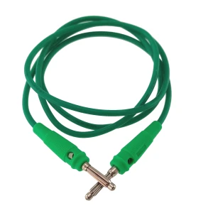 Cavo di prova banana maschio-maschio 4mm 1m verde 14AWG in silicone flessibile