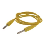 Cable de prueba de silicona 14AWG color amarillo con conectores banana