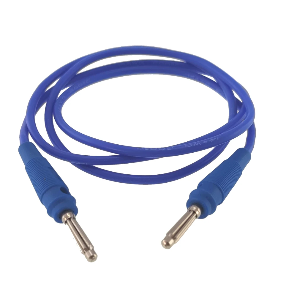 Cavo di prova banana maschio-maschio 4mm blu 14AWG in silicone Amass
