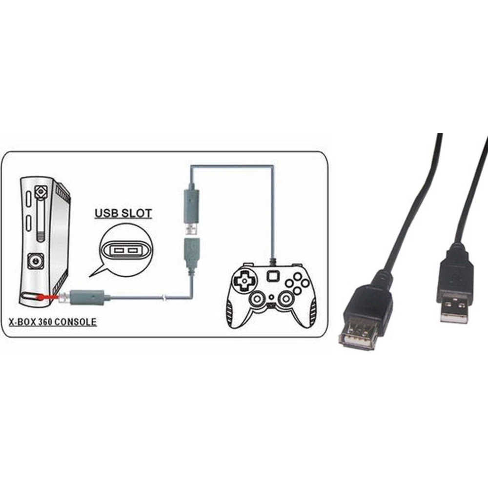 Cavo prolunga controller Xbox 360 per estendere la connessione