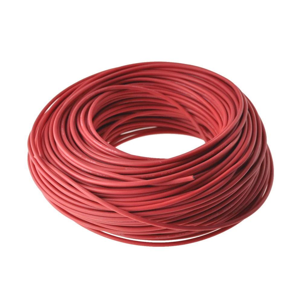 Cavo flessibile in silicone 12AWG resistente fino a 200º e 600V rosso