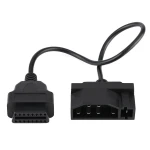 Vista lateral del cable adaptador OBD2 7 pin a 16 pin para Ford