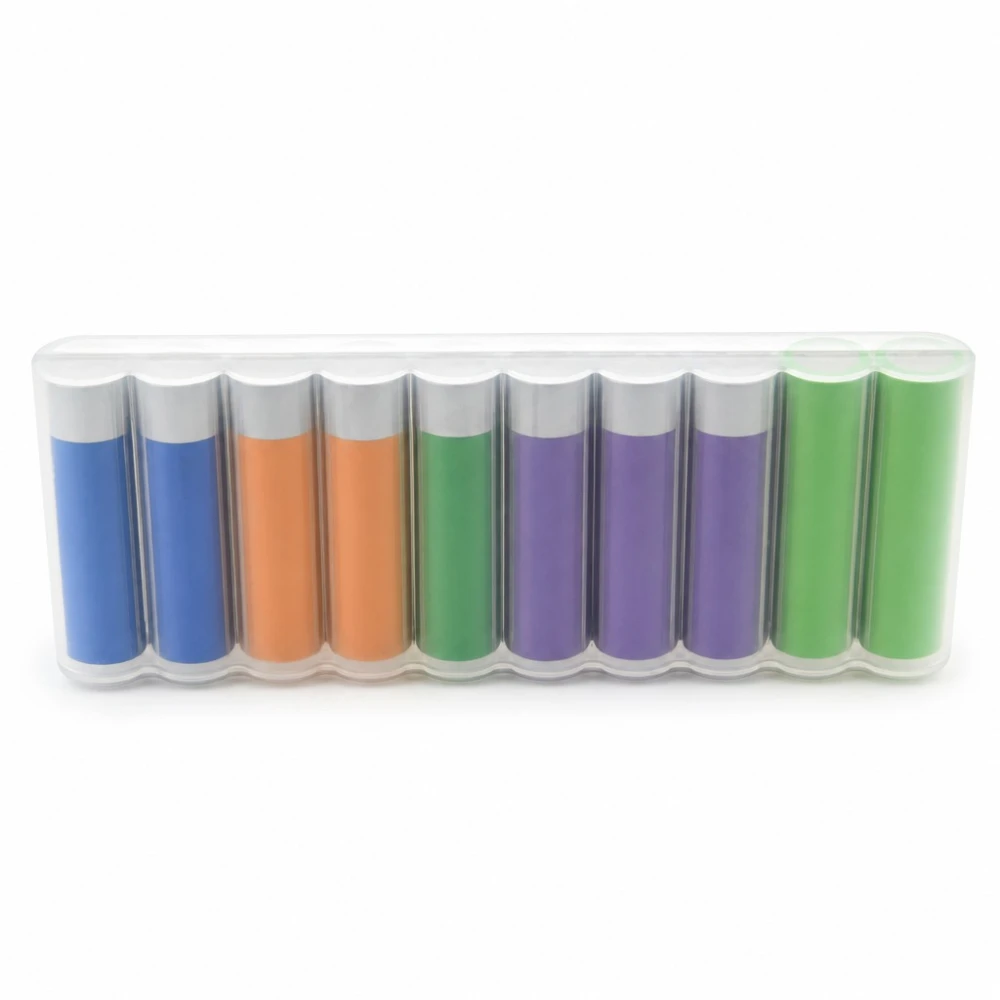 Contenitore Porta Batterie 10× 18650 Plastica Trasparente Grande Capacità
