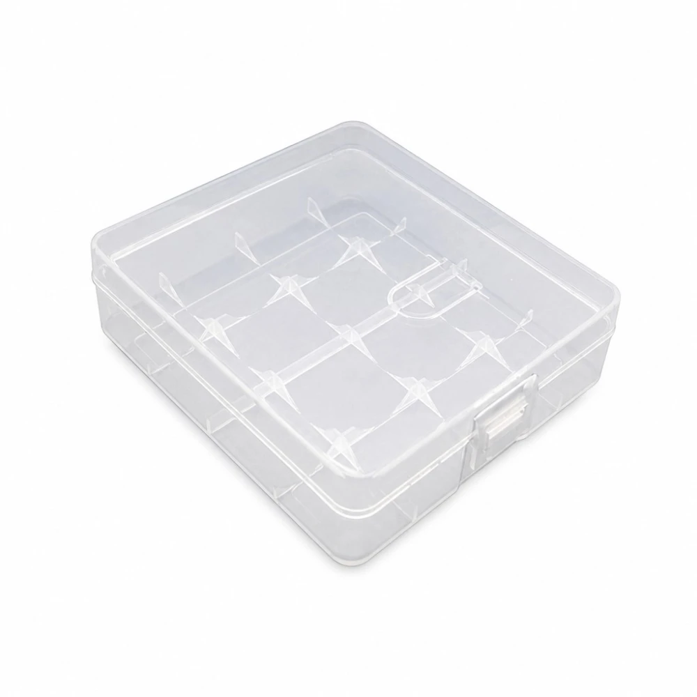 Contenitore Portabatterie 4× 18650 Plastica Trasparente Stoccaggio Protezione