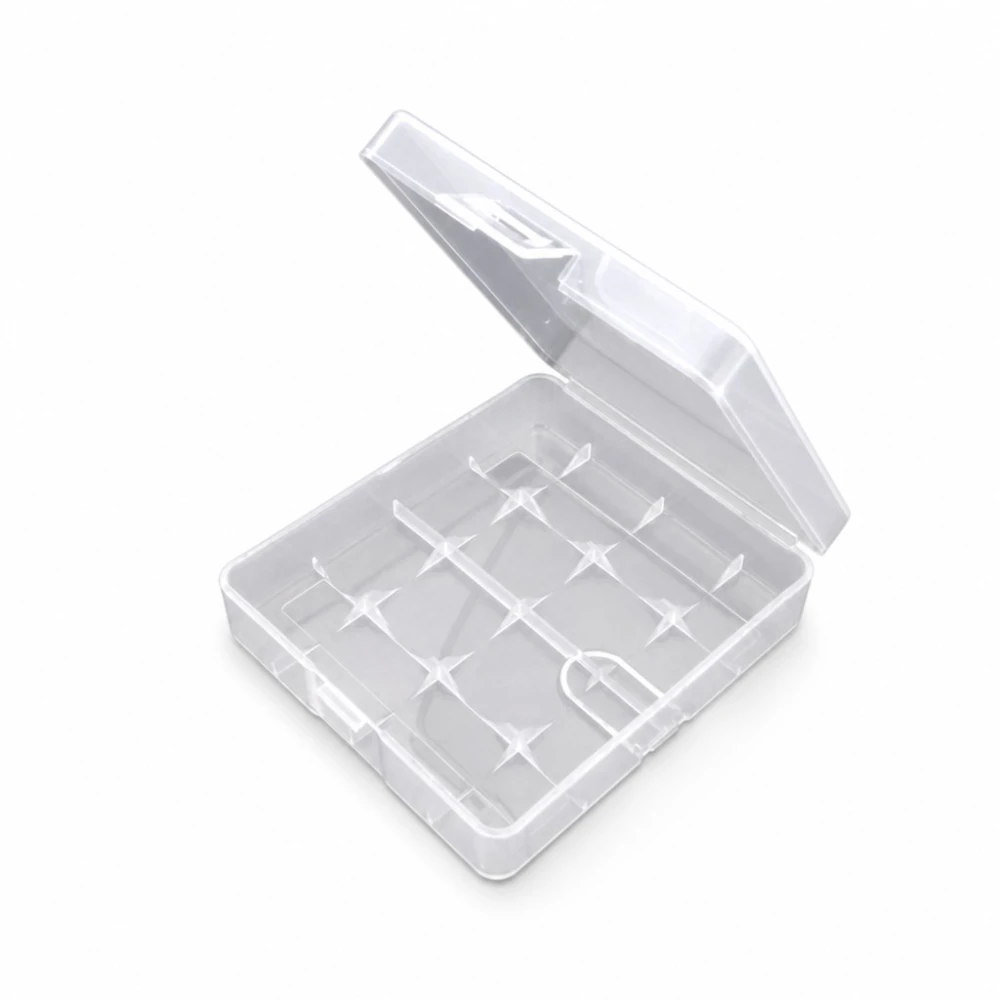 Contenitore Portabatterie 4× 18650 Plastica Trasparente Stoccaggio Protezione