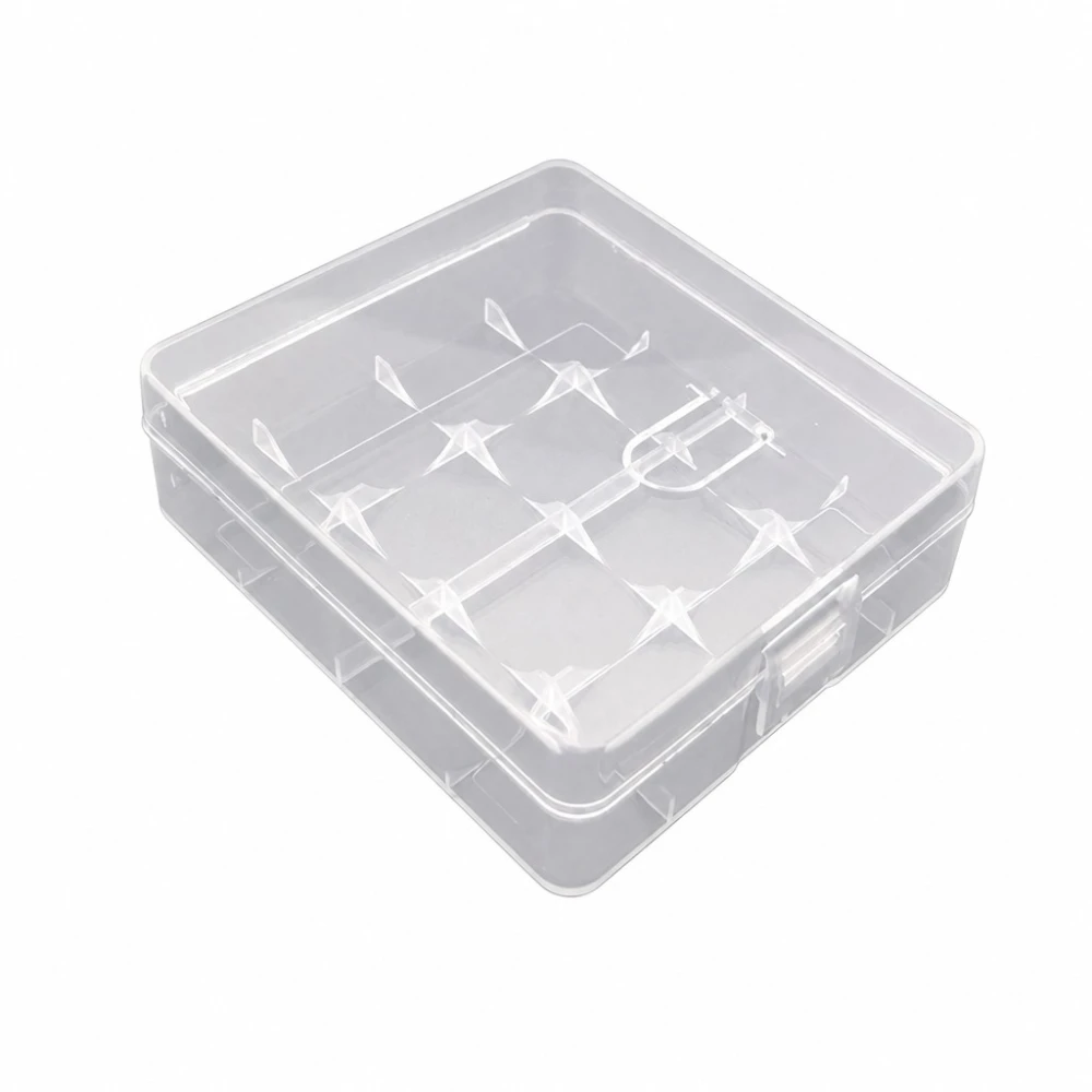 Contenitore Portabatterie 4× 18650 Plastica Trasparente Stoccaggio Protezione