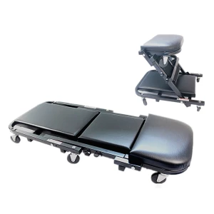 Lettino meccanico sedia pieghevole imbottita con ruote per officina