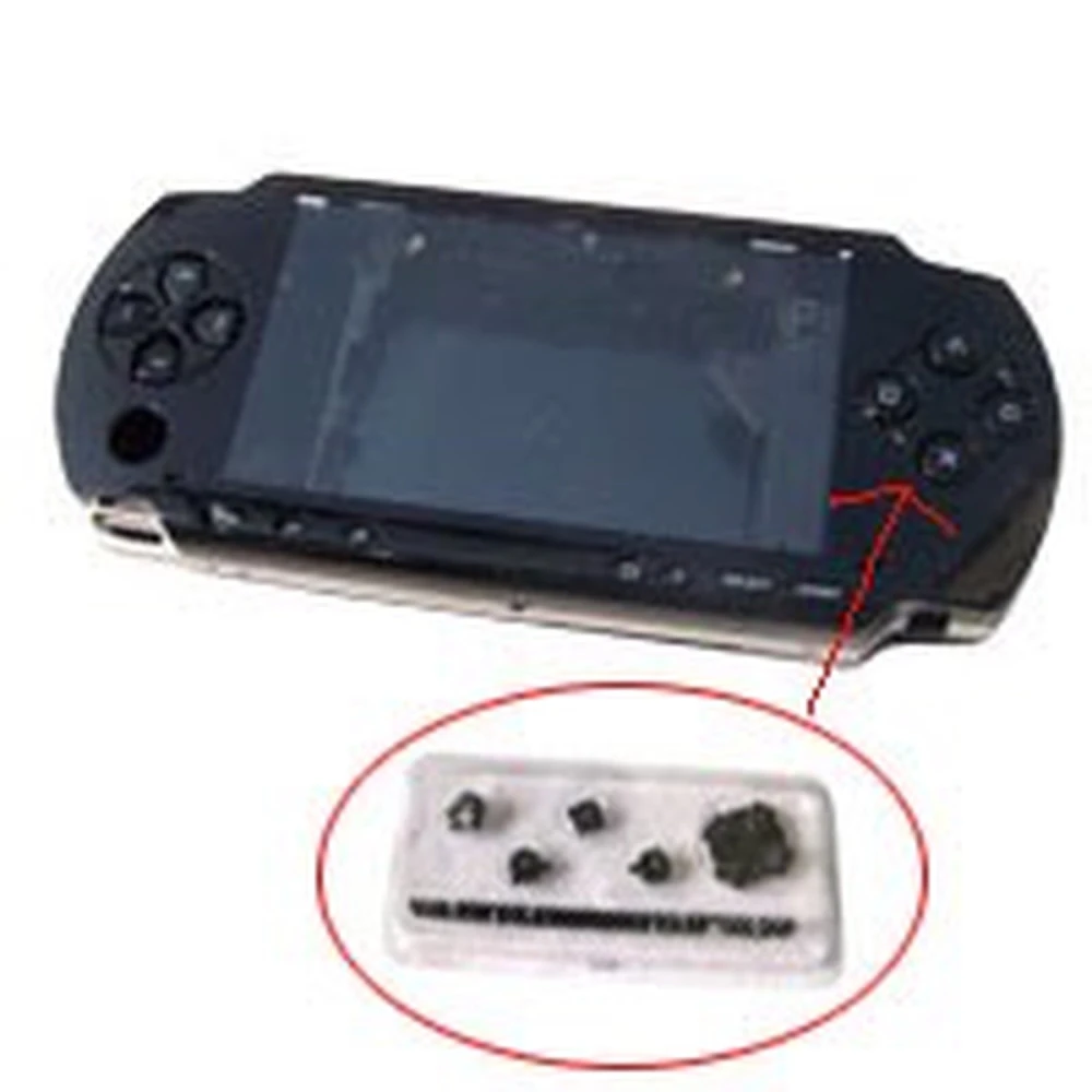 Scocca completa PSP 2000 Slim nera con pulsanti per riparazione
