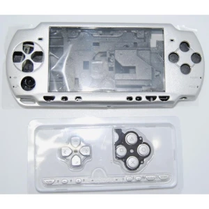Cover completa PSP 2000 slim argento con pulsanti inclusi per riparazione