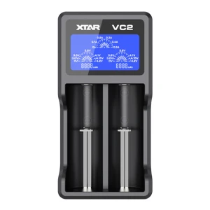 Caricabatterie universale XTAR VC2 per batteria Li-Ion LCD