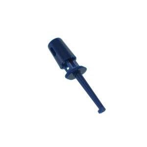 Clip di connessione cavo per sonda di prova blu con ganci semplici 4cm