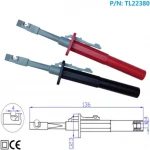 Clip isolati con gancio di fissaggio catIII e connessione banana TL22380 Amass