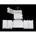 Connettore LED a T 4 pin 10mm 5050 RGB per strisce LED YourLed