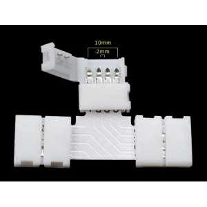 Connettore LED a T 4 pin 10mm 5050 RGB per strisce LED YourLed