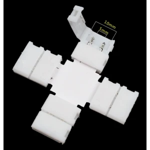 Connettori a clip LED a X 10mm 2Pin 5050 RGB per strisce LED