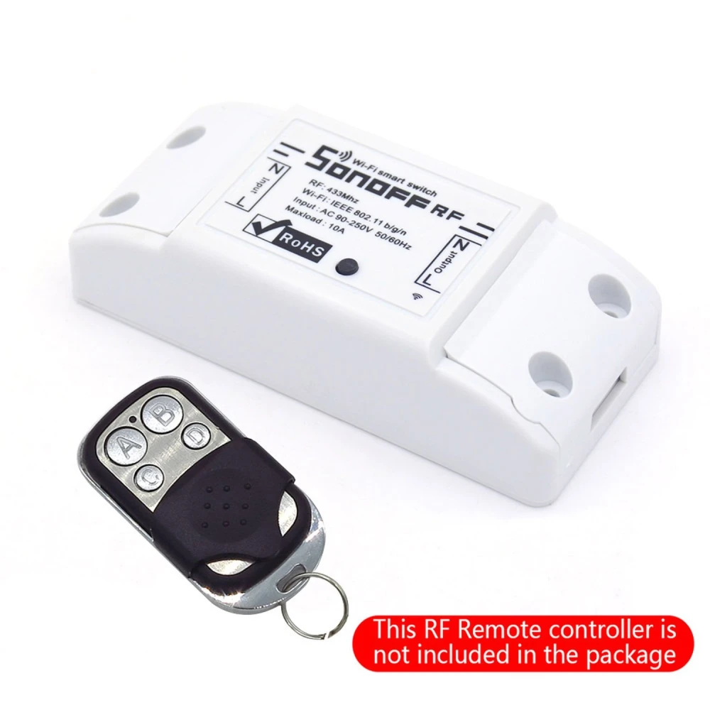 Conmutador Sonoff con conectividad WiFi y radiofrecuencia para casa inteligente