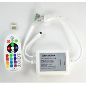 Controller striscia LED RGB 220V con dimmer e telecomando IR 24 tasti