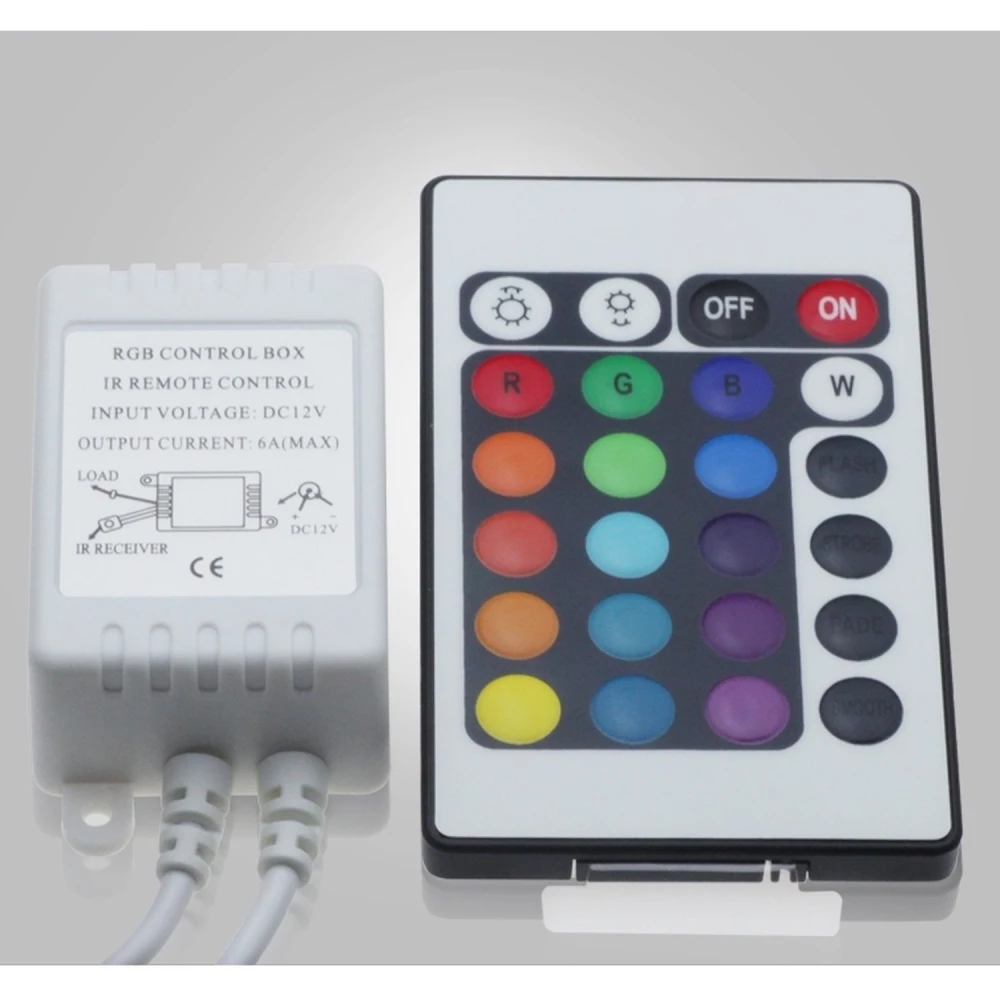 Controller per striscia LED RGB con telecomando IR 24 tasti YourLed