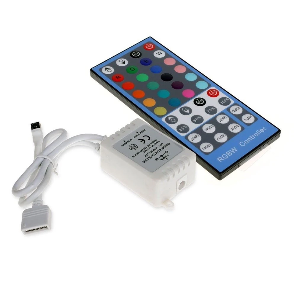 Controller LED RGBW 12V-24V con Dimmer e Telecomando IR 40 Tasti