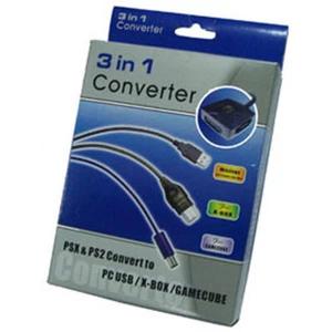 Convertitore 3 in 1 per controller PS/PS2 a USB, GameCube e Xbox - Mayflash