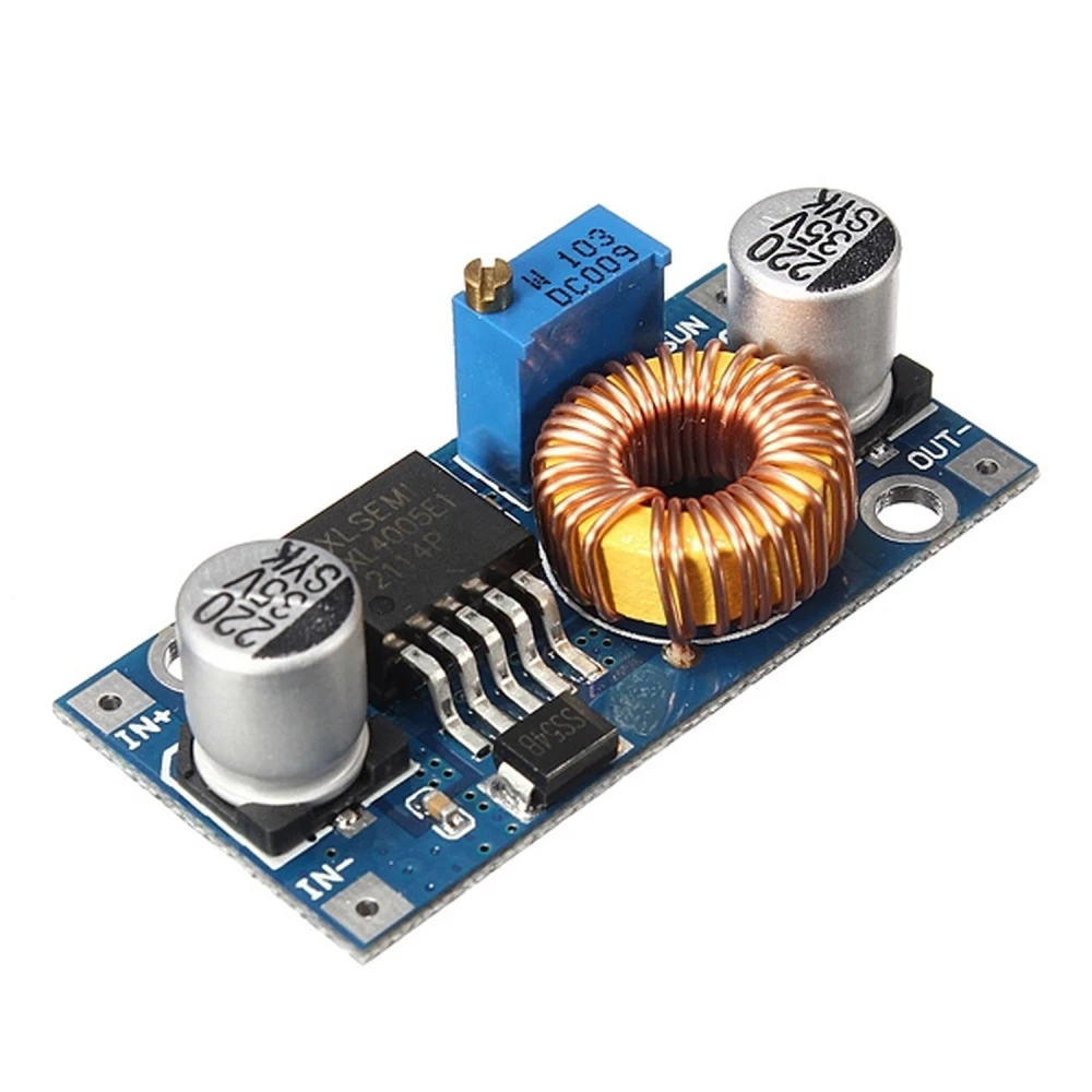 Convertitore DC-DC XL4005E alimentatore regolabile 5A 1,25V-32V per Arduino ed elettronica