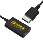 Vista del convertidor HDMI para consola Dreamcast con cable HDMI
