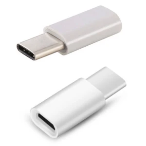Convertitore micro USB 2.0 a USB-C USB 3.1 tipo C bianco