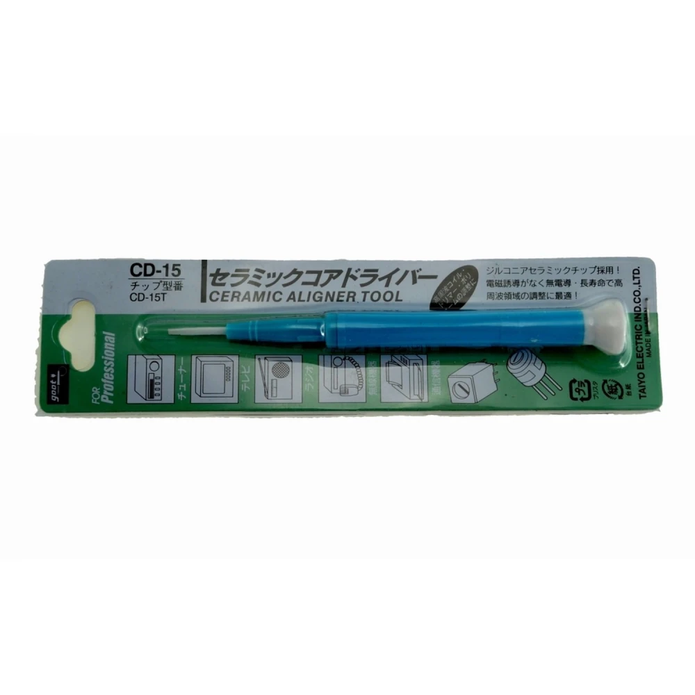 Cacciavite di regolazione ceramico GOOT CD-25 per potenziometri 2,6mmx0,4mm