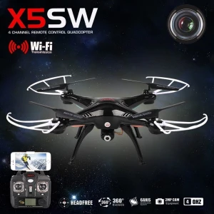 Drone Syma X5SW con camera HD e wifi - Quadcopter nero 4CH 6Axis Gyro