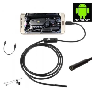 Endoscopio USB Android 1 metro con lente 5,5 mm e LED regolabile