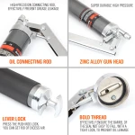 Pistola ingrassatrice manuale 600ml con pompa e tubo alta pressione