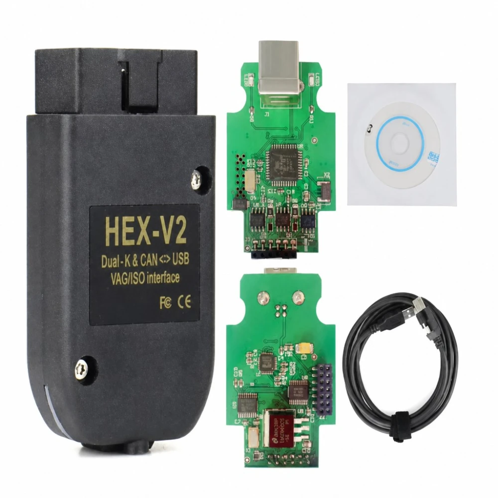 Scanner Diagnostico HEX-V2 VCDS V25.3 ATMEGA162 Compatibile VW Audi Seat Skoda 1996-2017