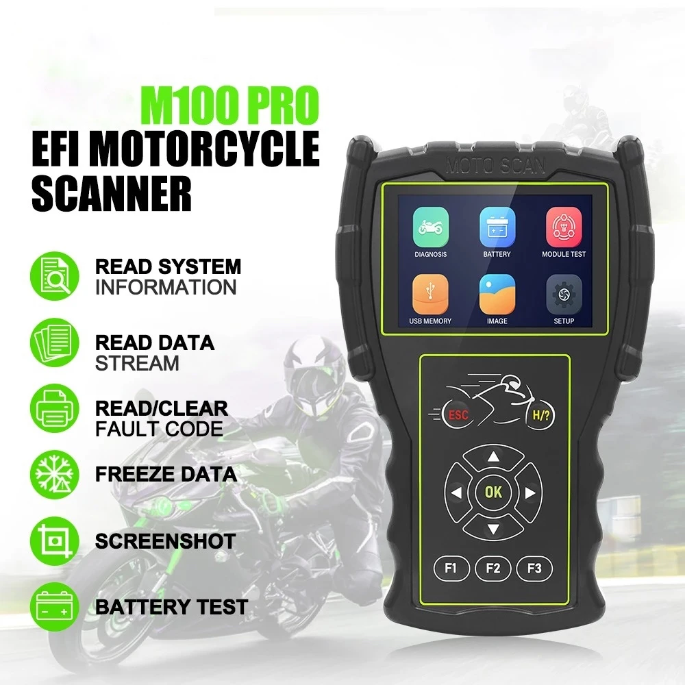 Scanner diagnostico moto OBD JDiag M100 Pro per moto KTM Honda Yamaha Kawasaki BMW
