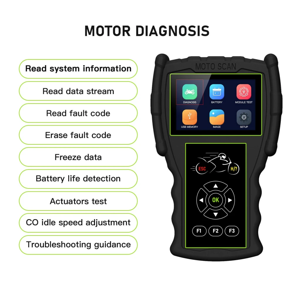 Scanner diagnostico moto OBD JDiag M100 Pro per moto KTM Honda Yamaha Kawasaki BMW