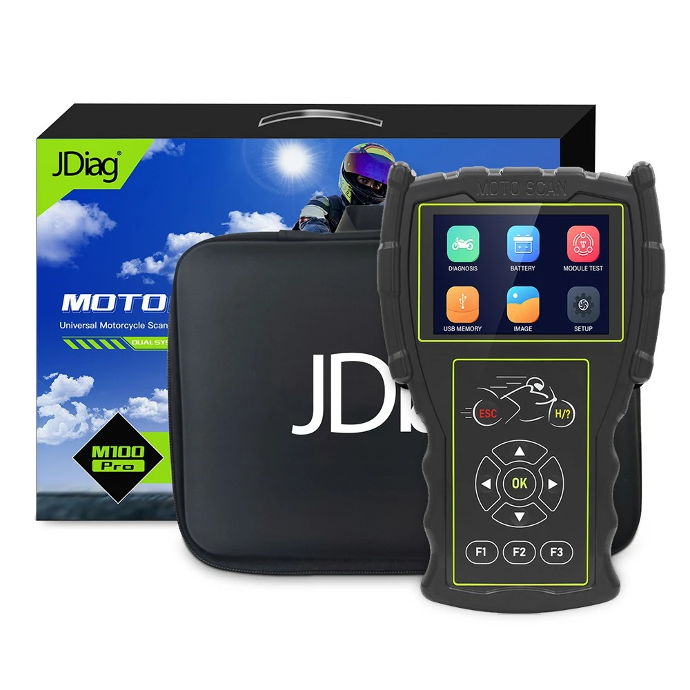 Scanner diagnostico moto OBD JDiag M100 Pro per moto KTM Honda Yamaha Kawasaki BMW