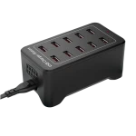 Stazione di ricarica USB 10 porte con IQ Charge - 50W 12A, 2.4A per porta