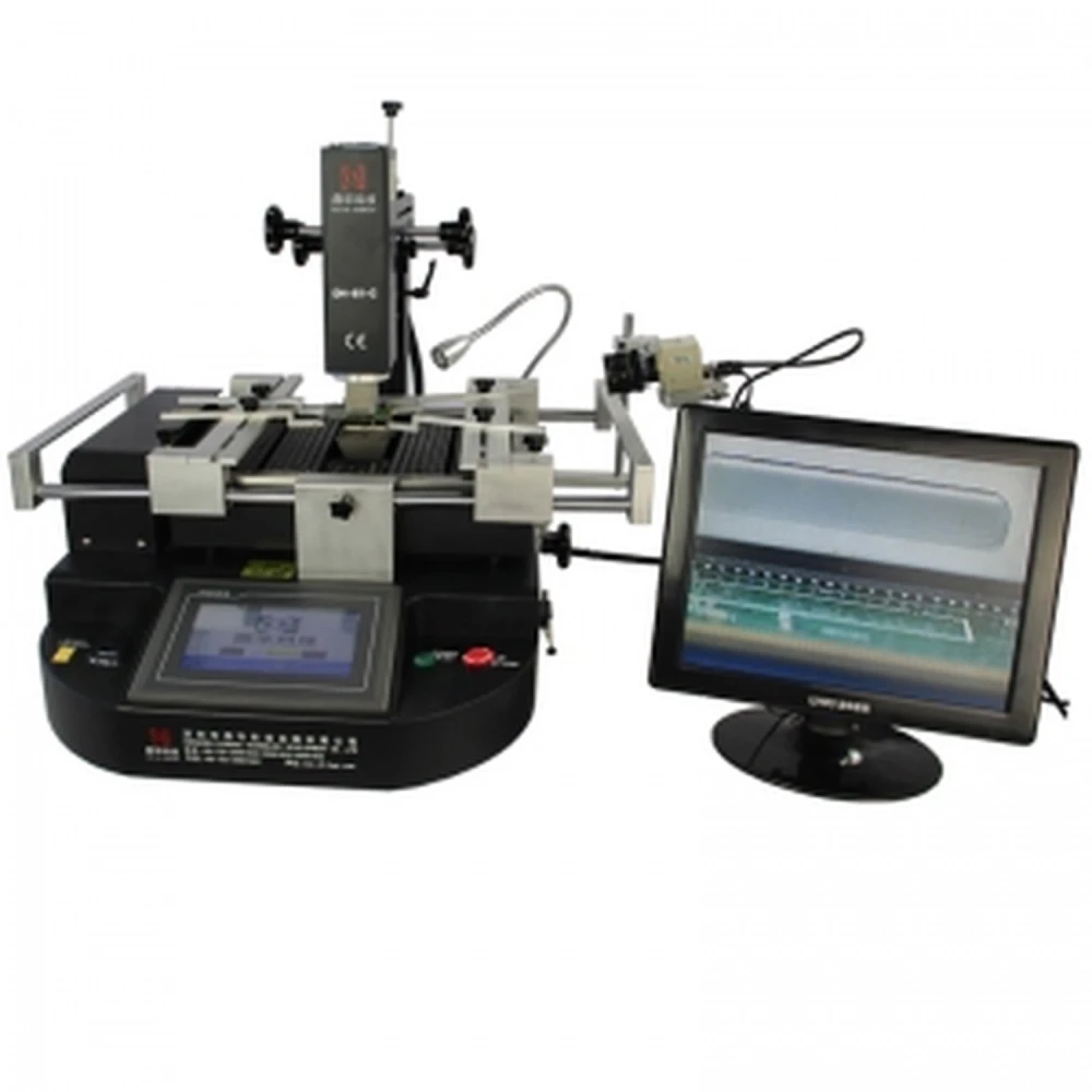 Stazione Reballing Dinghua DH-B1-C con controllo touch e tre riscaldatori indipendenti