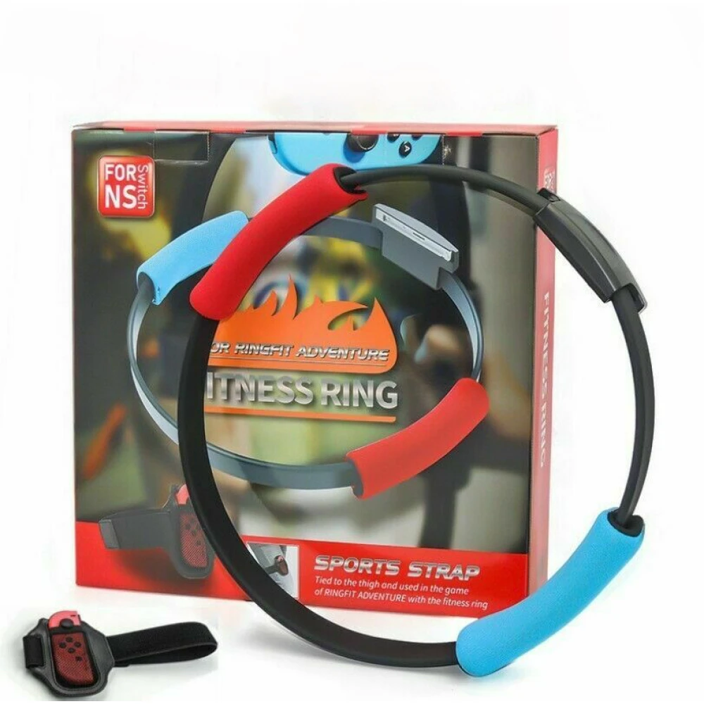 Empuñadura azul y roja para Fitness Ring Nintendo Switch