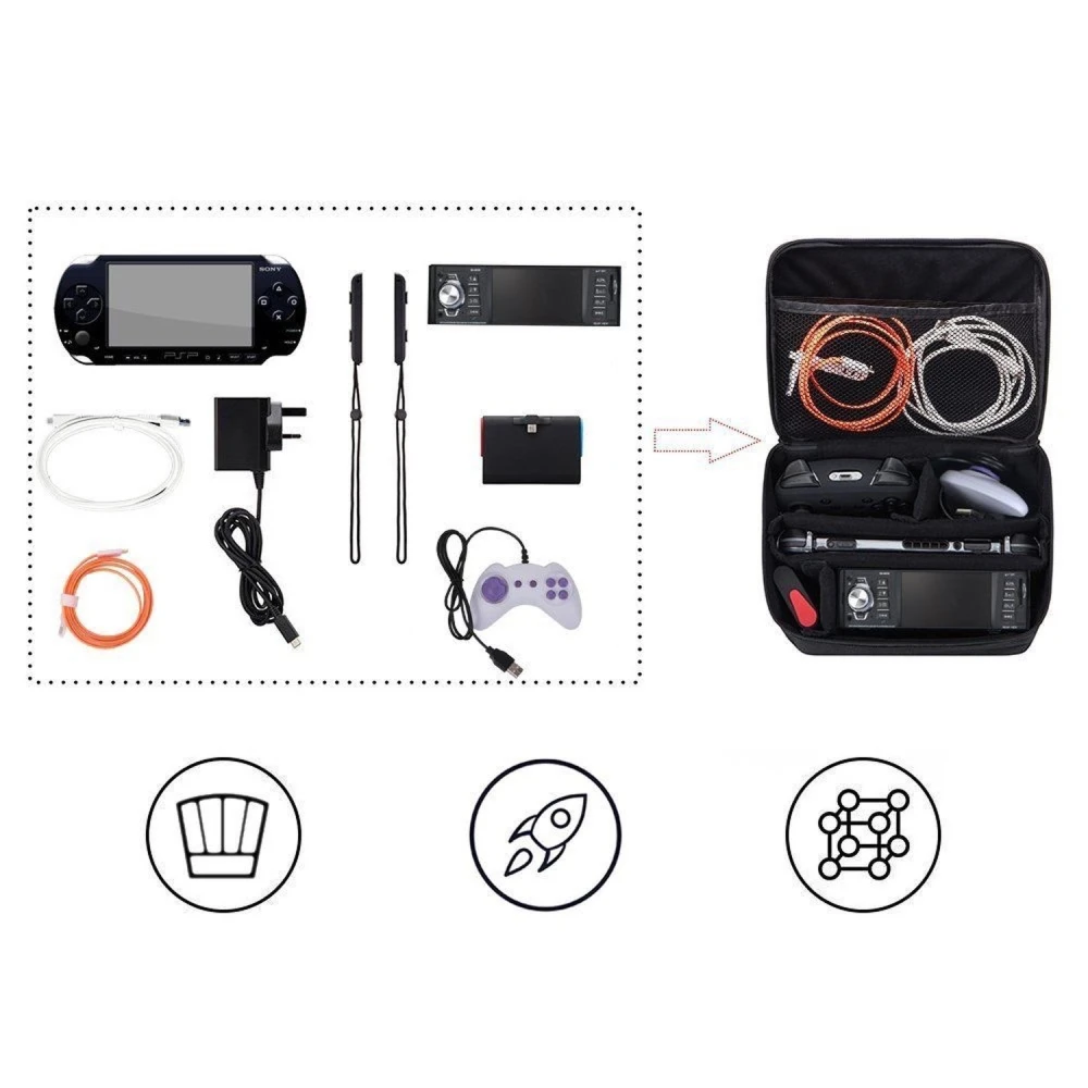 Custodia da trasporto per Nintendo Switch con spazio per console e accessori