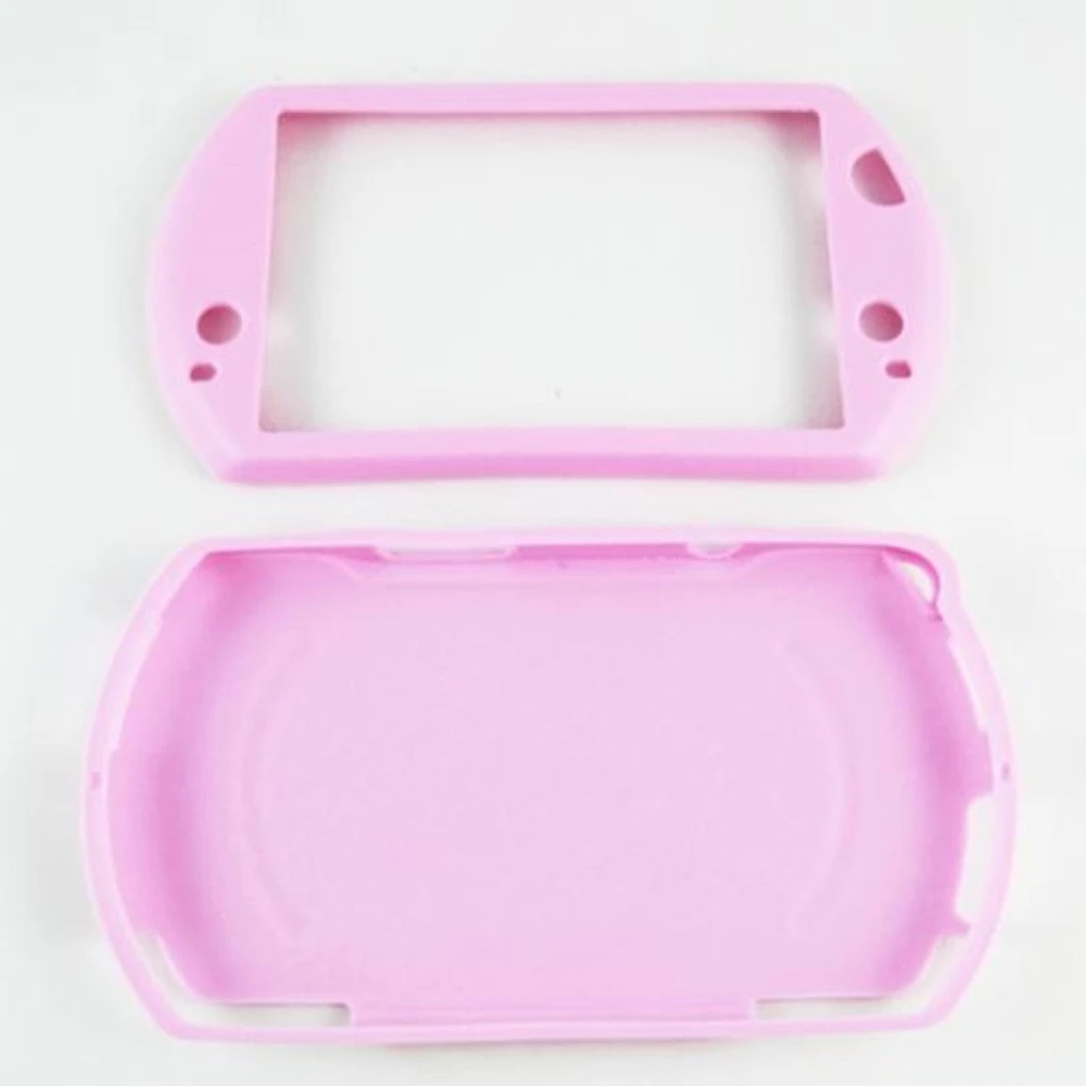 Custodia in silicone PSP Go rosa per protezione leggera e aderente