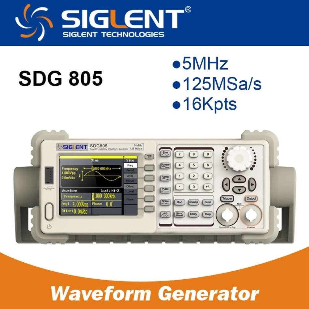 Generatore di funzioni arbitrario Siglent SDG805 5MHz con EasyPulse