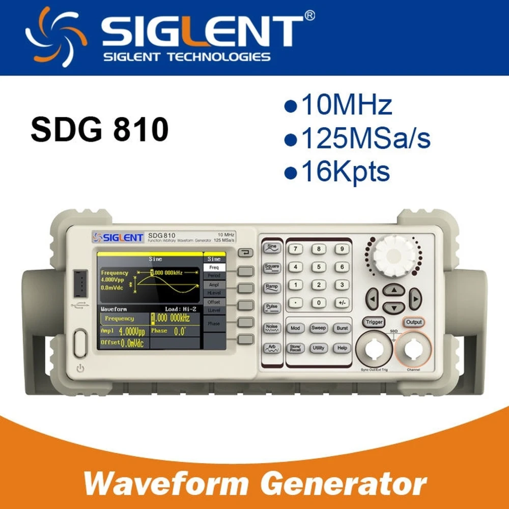 Generatore di funzioni arbitrario Siglent SDG810 10MHz per applicazioni elettroniche