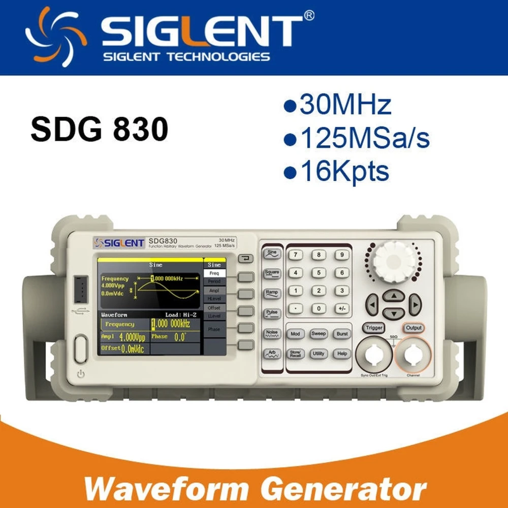 Generatore di funzioni arbitrario Siglent SDG830 30MHz per elettronica